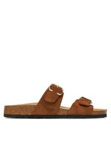 ONLY Shoes Klapki Onlmaxi-13 Pu Strap Buckle 15331392 Brązowy. Brązowe klapki ONLY SHOES, bez wzorów, z materiału, bez obcasa. Za 119,99 zł.