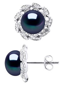 ATELIERS SAINT GERMAIN Srebrne kolczyki-wkrętki z cyrkoniami i perłami rozmiar: onesize. Szare kolczyki ATELIERS SAINT GERMAIN, z cyrkonią, srebrne. Za 260,99 zł.