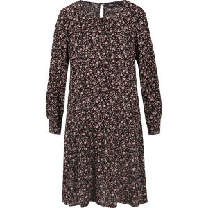 Sukienka z lejącej wiskozy. Czarne sukienki bonprix, bez wzorów, z tkaniny, bez kołnierzyka, bez ramiączek. Za 109,99 zł.