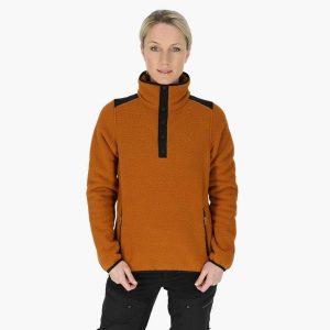 Bluza polarowa turystyka damska Swedemount Nordkap Pile Halfneck. Brązowe bluzy SWEDEMOUNT, na zimę, bez wzorów, z polaru, bez kaptura. Za 399,99 zł.