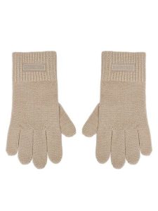 Calvin Klein Rękawiczki LV14D8031G Beżowy. Brązowe rękawiczki Calvin Klein, bez wzorów, z dzianiny. Za 259,99 zł.