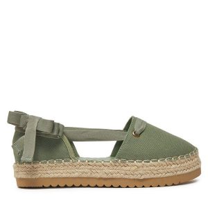 Espadryle DeeZee. Zielone espadryle DeeZee, bez wzorów, bez obcasa. Za 119,99 zł.
