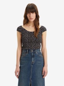 Levi's Koszulka w kolorze czarnym rozmiar: L. Czarne bluzki Levi's®, l, bez wzorów, z bawełny, bez kołnierzyka, bez ramiączek. Za 57,06 zł.
