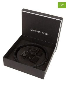 Michael Kors 3-częściowy zestaw w kolorze czarnym rozmiar: onesize. Czarne paski Michael Kors, bez wzorów, z materiału. Za 369,84 zł.
