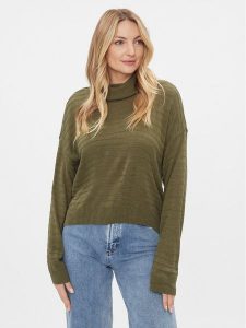 ONLY Golf 15294524 Zielony Regular Fit. Zielone golfy ONLY, bez wzorów, z syntetyku. Za 159,99 zł.