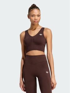 Adidas Biustonosz sportowy Essentials Seamless Bralette IA4524 Brązowy Regular Fit. Brązowe biustonosze sportowe ADIDAS, bez wzorów, z syntetyku. Za 149,99 zł.