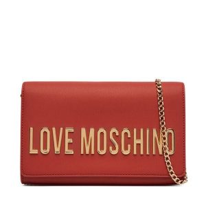 Torebka LOVE MOSCHINO. Czerwone torebki wieczorowe LOVE MOSCHINO, bez wzorów, bez dodatków. Za 699,99 zł.