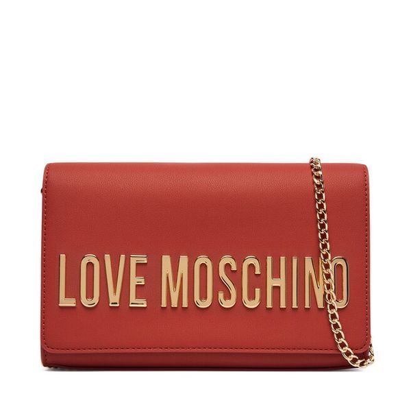 Torebka LOVE MOSCHINO. Czerwone torebki wieczorowe LOVE MOSCHINO, bez wzorów, bez dodatków. Za 699,99 zł.