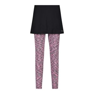 Damskie legginsy 2 w 1 z dżerseju CMP. Czarne legginsy CMP, bez wzorów, z dżerseju. Za 294,70 zł.