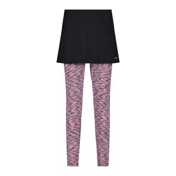 Damskie legginsy 2 w 1 z dżerseju CMP. Czarne legginsy CMP, bez wzorów, z dżerseju. Za 283,15 zł.