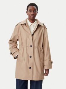 Tommy Hilfiger Parka Essential WW0WW43742 Beżowy Regular Fit. Brązowe płaszcze TOMMY HILFIGER, bez wzorów, z bawełny, bez kaptura. Za 649,99 zł.