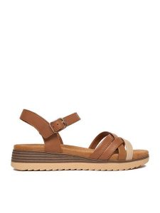 Lasocki Sandały CEO-RST-KSYMENA-01 Brązowy. Brązowe sandały Lasocki, bez wzorów, ze skóry, bez obcasa, na koturnie, bez zapięcia. Za 169,99 zł.