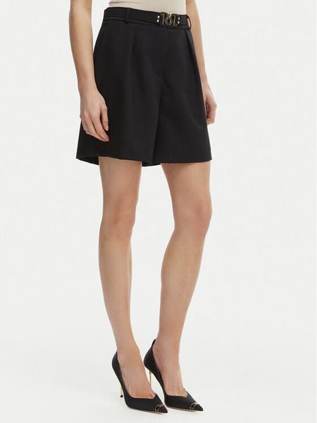 Rinascimento Szorty materiałowe CFC0127761003 Czarny Regular Fit. Czarne szorty Rinascimento, bez wzorów, z materiału. Za 459,99 zł.