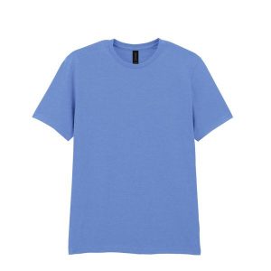 Bawełniana Koszulka Unisex Dla Dorosłych W Miękkim Stylu. Niebieskie bluzki GILDAN, s, bez wzorów, z bawełny, sportowe, bez kołnierzyka, bez ramiączek. Za 38,99 zł.