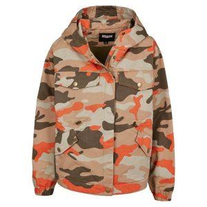 Parka damska Urban Classics oversized. Brązowe kurtki Urban Classics, na zimę, bez wzorów, bez kaptura. Za 298,00 zł.