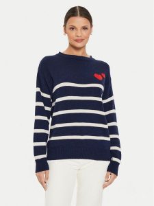 Kontatto Sweter 3M0169 Granatowy Regular Fit. Niebieskie swetry klasyczne Kontatto, m, z syntetyku, bez kołnierzyka. Za 259,99 zł.