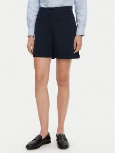 Tommy Hilfiger Szorty materiałowe WW0WW42457 Granatowy Regular Fit. Niebieskie szorty TOMMY HILFIGER, bez wzorów, z bawełny. Za 249,99 zł.