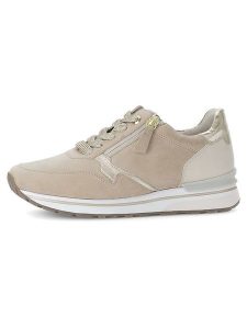 Gabor Skórzane sneakersy w kolorze złoto-beżowym rozmiar: 39. Brązowe trampki Gabor, bez wzorów, bez zapięcia. Za 250,35 zł.