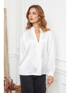 Joséfine Bluzka "Patrick" w kolorze białym rozmiar: M. Białe bluzki Joséfine, m, bez wzorów, bez kołnierzyka, bez ramiączek. Za 122,67 zł.