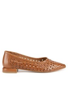 Sergio Bardi Baleriny WI40-F1101-01SB Brązowy. Brązowe balerinki Sergio Bardi, bez wzorów, ze skóry, bez obcasa, bez zapięcia. Za 299,99 zł.