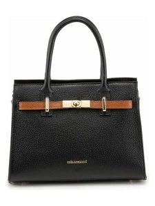 Mia Tomazzi Skórzana torebka "Ventimiglia" w kolorze czarnym - 29 x 22 x 14 cm rozmiar: onesize. Czarne torebki klasyczne Mia Tomazzi, bez wzorów, z materiału, przez ramię, bez dodatków. Za 347,99 zł.