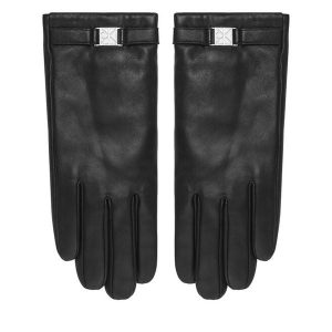 Rękawiczki Damskie Calvin Klein. Czarne rękawiczki Calvin Klein, bez wzorów. Za 389,99 zł.