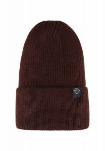 Zimowa czapka damska beanie H-CHILLI. Brązowe czapki Volcano, bez wzorów, z dzianiny, klasyczne. Za 69,99 zł.
