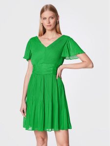 DKNY Sukienka codzienna DD2EI909 Zielony Regular Fit. Zielone kombinezony DKNY, bez wzorów, z syntetyku, bez kołnierzyka, bez ramiączek. Za 399,99 zł.