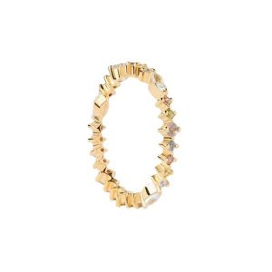 P D Paola Pierścionek P D Paola Color - 925 sterling silver i srebro i pozłacany Pierścionki 1 ct Damski. Szare pierścionki P D Paola, z cyrkonią, pozłacane. Za 331,99 zł.