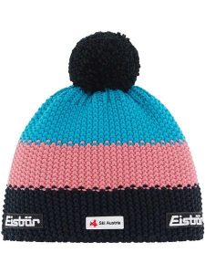 Eisbär Czapka "Star" w kolorze różowo-czarno-niebieskim rozmiar: onesize. Czarne czapki Eisbar, bez wzorów, z wełny, retro. Za 136,13 zł.