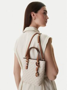 MICHAEL Michael Kors Torebka 32T5GQNC0B Beżowy. Brązowe torebki klasyczne MICHAEL Michael Kors, bez wzorów, ze skóry, bez dodatków. Za 692,99 zł.