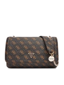 Guess Torebka Noelle II HWQG96 72210 Brązowy. Brązowe torebki klasyczne Guess, z aplikacjami, ze skóry, bez dodatków. Za 349,99 zł.