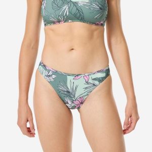 Dół kostiumu kąpielowego damski Decathlon Nina Basic. Brązowe bikini DECATHLON, bez wzorów, z elastanu. Za 44,99 zł.