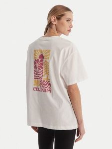 Columbia T-Shirt Rolling Bend™ 2120031 Biały Oversize. Białe t-shirty Columbia, l, bez wzorów, bez kołnierzyka, bez ramiączek. Za 149,99 zł.
