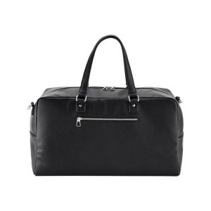 Dopasowana Torba Weekendowa Luxe. Czarne torby podróżne i sportowe QUADRA, bez wzorów, z materiału, na ramię. Za 205,99 zł.