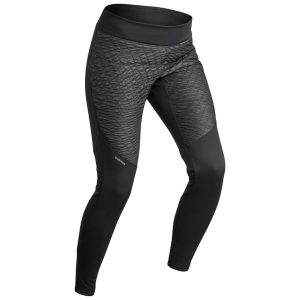Legginsy turystyczne damskie Quechua SH500 mountain hydrofobowe. Czarne legginsy QUECHUA, bez wzorów, z tkaniny. W wyprzedaży za 149,99 zł.