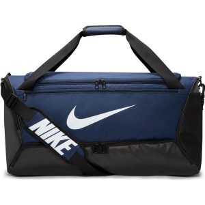 Torba sportowa Nike Brasilia treningowa na ramię z komorą na buty 60L. Niebieskie torby podróżne i sportowe Nike, bez wzorów, na ramię. Za 176,00 zł.