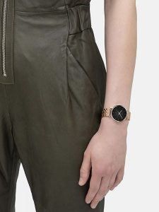 Liebeskind Zegarek kwarcowy w kolorze różowozłoto-czarnym rozmiar: onesize. Czarne, analogowe zegarki Liebeskind. Za 260,99 zł.