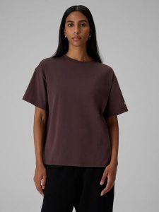 4F T-shirt loose gładki damski - brązowy L. Brązowe t-shirty 4f, l, bez wzorów, z bawełny, bez kołnierzyka, bez ramiączek. Za 79,99 zł.