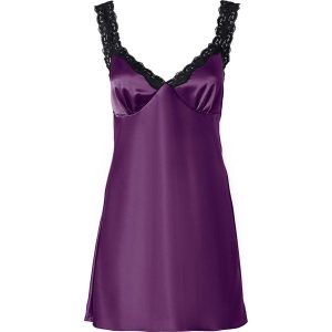 Koszulka nocna bonprix fiołkowo-czarny. Koszule nocne marki bonprix. Za 74,99 zł.