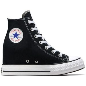 Adidasy Converse Chuck Taylor All Star Wedge Platform, Kobiety. Czarne buty sportowe Converse, bez wzorów, bez zapięcia. W wyprzedaży za 311,10 zł.