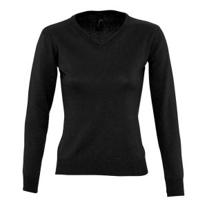 Bluza Damska Galaxy Z Dekoltem V. Czarne bluzy SOL'S, s, bez wzorów, bez kaptura. Za 142,99 zł.