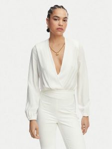 Elisabetta Franchi Body CB-007-62E2-V420 Biały Regular Fit. Białe body i gorsety Elisabetta Franchi, bez wzorów, z wiskozy. Za 1 789,00 zł.