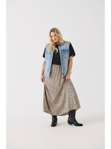 ONLY Carmakoma Spódnica w kolorze beżowym rozmiar: 44. Brązowe spódnice Only Carmakoma, bez wzorów, z wiskozy, maxi. Za 96,60 zł.
