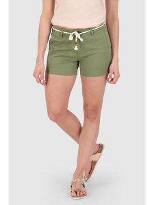 Alife and kickin Szorty "Reina" w kolorze khaki rozmiar: L. Brązowe szorty Alife and Kickin, bez wzorów, z tkaniny. Za 69,99 zł.