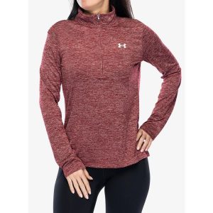 Bluza damska Under Armour UA Tech Twist 1/2 Zip. Czerwone bluzy Under Armour, s, bez wzorów, bez kaptura. Za 139,99 zł.