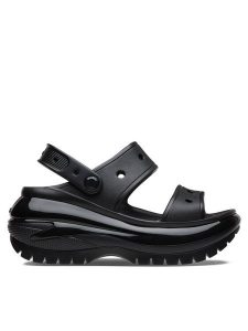 Crocs Sandały 207989 Czarny. Czarne sandały Crocs, bez wzorów, z tworzywa sztucznego, bez obcasa, na koturnie, bez zapięcia. Za 265,19 zł.