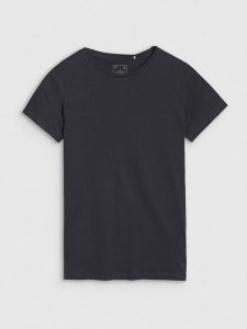 4F T-shirt slim z modalem damski - czarny S. Czarne t-shirty 4f, s, bez wzorów, z bawełny, bez kołnierzyka, bez ramiączek. W wyprzedaży za 39,99 zł.