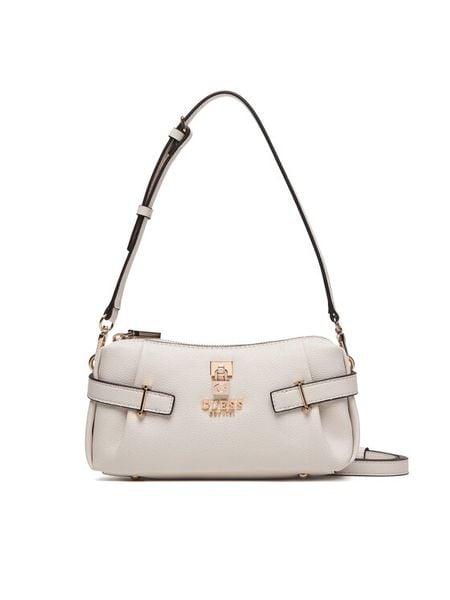 Guess Torebka Yesba Mini HWBG78 33720 Écru. Białe torebki klasyczne Guess, z aplikacjami, ze skóry, bez dodatków. Za 325,99 zł.