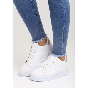 Biało-Złote Buty Sportowe One Big Family. Buty sportowe marki Born2be. Za 39,99 zł.